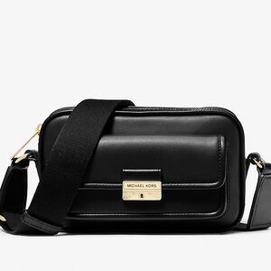 Michael Kors Bradshaw Leather Camera Crossbody Bag